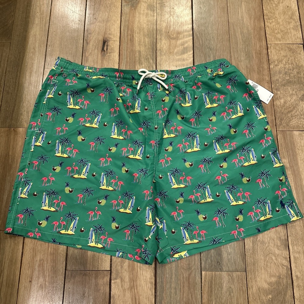 Polo Ralph Lauren Men's Traveler Swim Trunks Tropical Size 4XLT MSRP $95